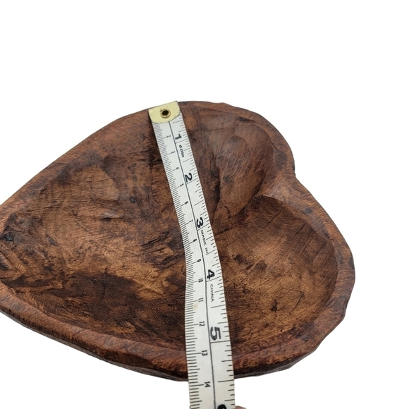 HANDCARVED wooden heart - Picture 8 of 9